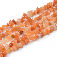 Chips stone Perlen ± 5x8mm Red Aventurine - Coral orange red